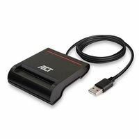 ACT AC6015 USB Smartcard eID Kaartlezer &ndash; Zwart | USB 2.0 | Geschikt voor Windows &amp; macOS