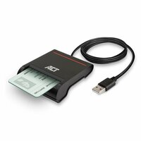 ACT AC6015 USB Smartcard eID Kaartlezer &ndash; Zwart | USB 2.0 | Geschikt voor Windows &amp; macOS