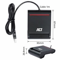 ACT AC6015 USB Smartcard eID Kaartlezer &ndash; Zwart | USB 2.0 | Geschikt voor Windows &amp; macOS