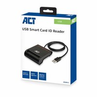 ACT AC6015 USB Smartcard eID Kaartlezer &ndash; Zwart | USB 2.0 | Geschikt voor Windows &amp; macOS