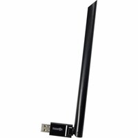 Inter-Tech DMG-19 v2.0 | Wi-Fi 5 USB Adapter | 650 Mbit/s | Dual-band (2,4 GHz / 5 GHz) | USB 2.0 | Zwart