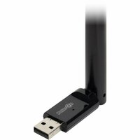 Inter-Tech DMG-19 v2.0 | Wi-Fi 5 USB Adapter | 650 Mbit/s | Dual-band (2,4 GHz / 5 GHz) | USB 2.0 | Zwart