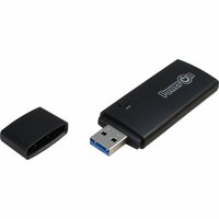 Inter-Tech DMG-20 | Wi-Fi 5 USB Adapter | 867 Mbps | Dual-band (2,4 GHz / 5 GHz) | USB 3.0 | Zwart