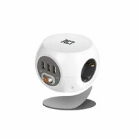 ACT AC2410 | Stekkerdoos | 3 Stopcontacten | 3 m | Binnen | Wit