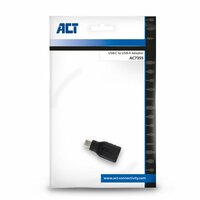 ACT kabel-tussenstuk | USB-A naar USB-C | Zwart | AC7355
