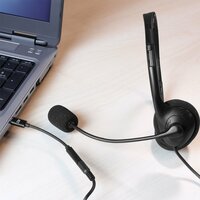 ACT AC7380 | 3.5mm naar USB Type-C | 0,11 Meter | Audiokabel Tussenstuk | Zwart