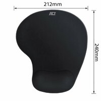 ACT AC8010 | Ergonomische Muismat | Zwart