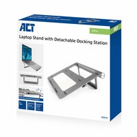 ACT AC8125 | Notebookstandaard 15.6&quot; | Ingebouwde USB-C Docking Station | Grijs