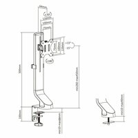 ACT AC8321 | In Hoogte Verstelbare Monitor-bureaubeugel | Tot 32&quot; | Max 8kg | VESA 100x100 | 1 Monitor