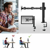 ACT AC8325 | Verstelbare Monitor-bureaubeugel | Tot 32&quot; | Max 12kg | VESA 100x100 | 1 Monitor