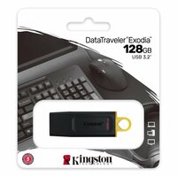 Kingston DataTraveler Exodia | 128GB USB-A 3.2 Flash Drive | Zwart