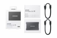 Samsung T7 | Externe SSD | 1TB | USB 3.2 Gen2 | 1.050MB/s read | 1.000MB/s write | Grijs