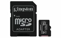 Kingston Canvas Select Plus | MicroSDXC | 64GB | Class 10 | UHS-I U1 | Inclusief Adapter