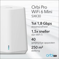 Netgear Orbi Pro Mini (2-pack) | Dual-band WiFi 6 Mesh Router | Gigabit Ethernet | AX1800