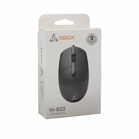 SBOX M-823B | Bedrade Muis Zwart | 1000 DPI | USB | Retail