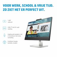 HP E24m G4 23,8" | 1920x1080 FHD IPS | 5ms | 99% sRGB | USB-C met 65W Power Delivery | 5MP Pop-up Webcam | Stereo Speakers | Microfoon | Monitor