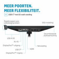HP E24m G4 23,8" | 1920x1080 FHD IPS | 5ms | 99% sRGB | USB-C met 65W Power Delivery | 5MP Pop-up Webcam | Stereo Speakers | Microfoon | Monitor