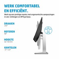 HP E24m G4 23,8" | 1920x1080 FHD IPS | 5ms | 99% sRGB | USB-C met 65W Power Delivery | 5MP Pop-up Webcam | Stereo Speakers | Microfoon | Monitor