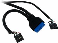 Inter-Tech CI-01 | Interne geheugenkaartlezer | USB 3.2 Gen 1 (5 Gbps) | 3.5&quot; bay | Ondersteunt CF, SD, microSD, MS, xD | Zwart
