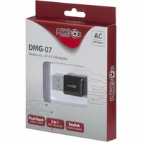 Inter-Tech DMG-07 | Wi-Fi 5 &amp; Bluetooth 4.2 USB Adapter | 650 Mbps | Dual-band (2,4 GHz / 5 GHz) | Zwart