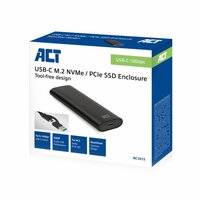 ACT AC1615 | USB-C M.2 NVMe/PCIe SSD Behuizing | Tool-Free | Aluminium | USB 3.2 Gen2 (10 Gbps)