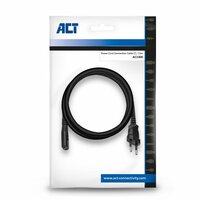 ACT AC3300 | Elektriciteitssnoer | 1,5 Meter | CEE7/16 naar C7 Stekker | Zwart