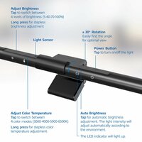 ACT AC8055 | Monitor LED-lamp | Dimbaar | Voeding via USB