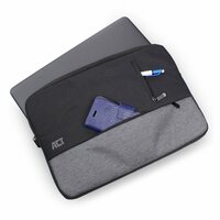 ACT AC8545 15.6&quot; Laptop Sleeve | Zwart/Grijs