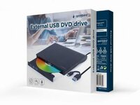 Gembird DVD-USB-031 | Externe DVD-Brander | 8x DVD | 24x CD | USB-C &amp; USB 3.1 | Slimline | Zwart