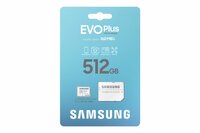 Samsung EVO Plus | MicroSDXC | 512GB | Class 10 | UHS-I U3 | V30 | A2 | Tot 160MB/s | Inclusief adapter