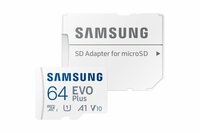 Samsung EVO Plus | MicroSDXC | 64GB | Class 10 | UHS-I U1 | Inclusief adapter