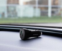 Mobiparts Car Charger | 2-Poorts USB-C &amp; USB-A Autolader 30W PD Fast Charging | Zwart