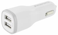 Mobiparts Car Charger | Dual USB-A Autolader 12W / 2.4A | Wit