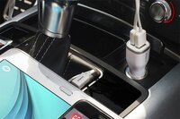 Mobiparts Car Charger | Dual USB-A Autolader 12W / 2.4A | Wit