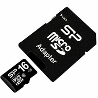 Silicon Power Elite | MicroSDHC | 16GB | Class 10 | UHS-I U1 | Inclusief SD-adapter | Zwart