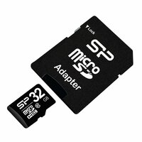 Silicon Power Elite | MicroSDHC | 32GB | Class 10 | UHS-I U1 | Inclusief SD-adapter | Zwart