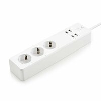 Nedis | Wi-Fi Slimme Stekkerdoos | 4 Stopcontacten | 2 USB-poorten | Wit