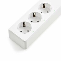 Nedis | Wi-Fi Slimme Stekkerdoos | 4 Stopcontacten | 2 USB-poorten | Wit