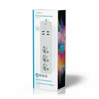 Nedis | Wi-Fi Slimme Stekkerdoos | 4 Stopcontacten | 2 USB-poorten | Wit