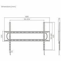 SBOX PLB-7369F | TV-beugel | 60-120" | Max 120kg | VESA 900x600