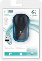 Logitech M185 | Draadloze Muis | Links- en Rechtshandig | RF | 1000 DPI | Zwart/Blauw