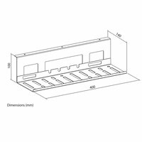 ACT Kabelgoot voor onder bureau | 40 cm | Staal
