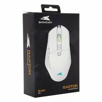 Baracuda RAPTOR RGB | Bedrade Gaming Muis | USB-A | 6400 DPI | Wit