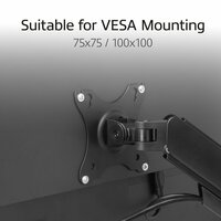 ACT AC8314 Monitorarm Essentials | Verstelbare Monitor-bureaubeugel | Tot 35" | Max 2x 9 kg | VESA 75x75 / 100x100 | 2 Monitoren | Gasveer | OPEN BOX