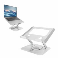 ACT AC8136 | 360&deg; Draaibare Laptopstandaard tot 15,6" | Traploos Hoogte en Hoek Verstelbaar | Metaal