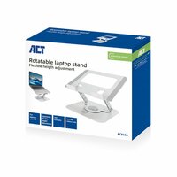 ACT AC8136 | 360&deg; Draaibare Laptopstandaard tot 15,6" | Traploos Hoogte en Hoek Verstelbaar | Metaal