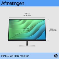 HP E27 G5 27'' | 1920x1080 IPS | 75Hz | USB-Hub | Ergonomisch Design | Full HD Monitor