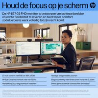 HP E27 G5 27'' | 1920x1080 IPS | 75Hz | USB-Hub | Ergonomisch Design | Full HD Monitor