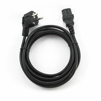 Gembird PC-186-VDE | 1,8 m Stroomkabel | Schuko (CEE 7/7) naar IEC C13 | Zwart | 10A / 250V