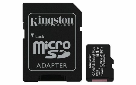 Kingston Canvas Select Plus | MicroSDXC | 64GB | Class 10 | UHS-I U1